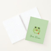 Cute frog Personalised notebook, green journal (Intérieur)