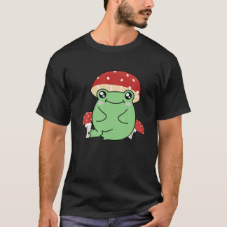 Cute Frog-Pet - Katoen esthetisch T-shirt