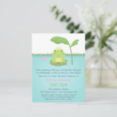 Cute Frog Prince Boy Baby Shower Invitations (Debout devant)