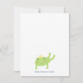 Cute Frog Prince Boy Baby Shower Invitations (Dos)