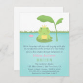 Cute Frog Prince Boy Baby Shower Invitations (Devant / Derrière)