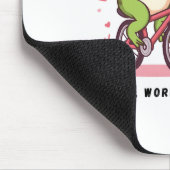 Cute Frog Riding Bicycle | Funny Frog Lover Gift Muismat (Hoek)