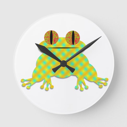 Cute Frog Ronde Klok (Voorkant)