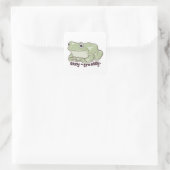 Cute frog-sticker vierkante sticker (Tas)