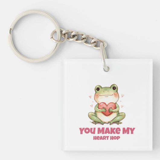 Cute Frog Valentine Tee Sleutelhanger (voorkant)