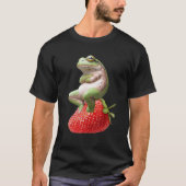 Cute Frog With A Strawberry Animal T-shirt (Voorkant)