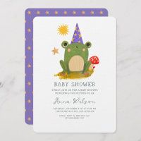 Cute Frog Wizard Cute Baby shower Invitation