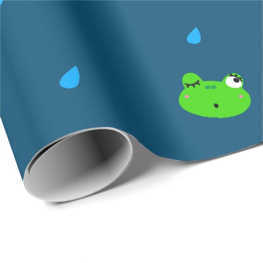 Cute Frog Wrapping Paper Cadeaupapier (Rol Hoek)