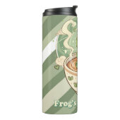 Cute Froggy Coffee Tale Design Thermosbeker (Gedraaid links)