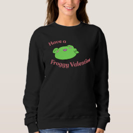 Cute froggy valentine trui