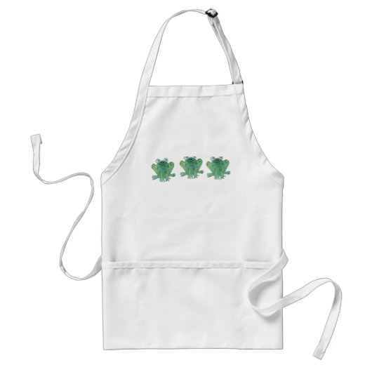 Cute Frogs Apron Standaard Schort (Voorkant)