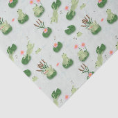 Cute Frogs in Lily Pond Tissuepapier (Detail)