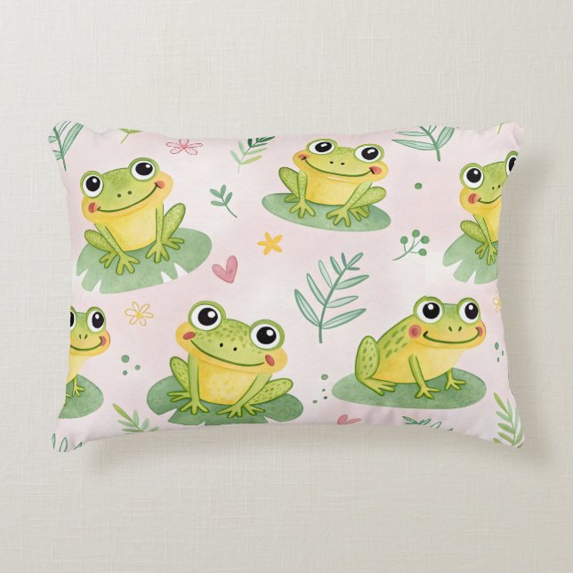 Cute frogs Pattern Accent Kussen (Voorkant)