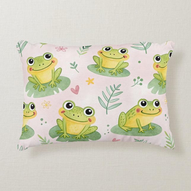 Cute frogs Pattern Accent Kussen (Voorkant)