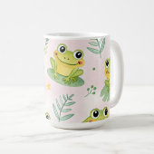 Cute frogs Pattern Koffiemok (Voorkant rechts)