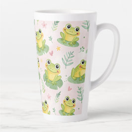 Cute frogs Pattern Latte Mok