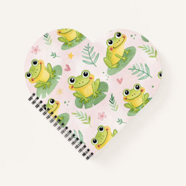 Cute frogs Pattern Notitieboek