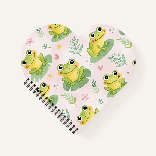 Cute frogs Pattern Notitieboek (Voorkant)