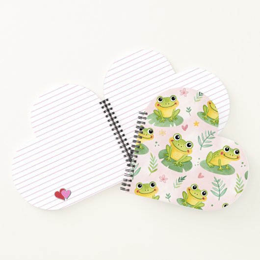 Cute frogs Pattern Notitieboek (Binnen)