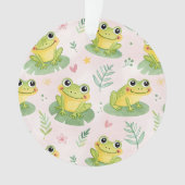 Cute frogs Pattern Ornament (voorkant)