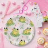 Cute frogs Pattern Papieren Bordje (Feest)