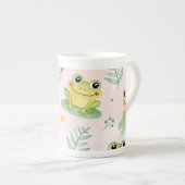 Cute frogs Pattern Porselein Kop (Voorkant rechts)