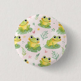 Cute frogs Pattern Ronde Button 3,2 Cm