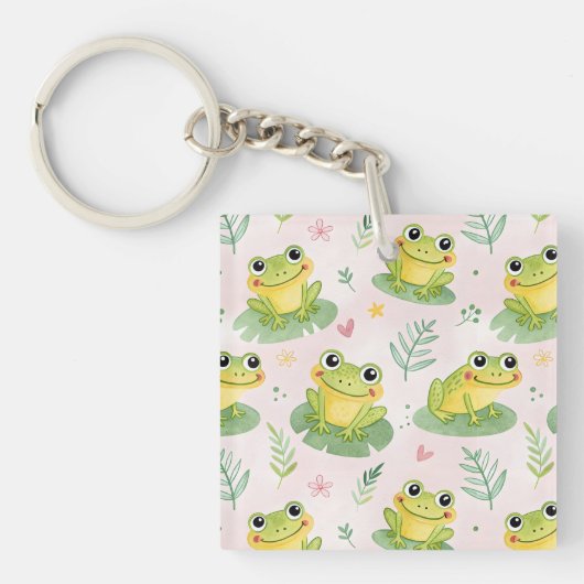 Cute frogs Pattern Sleutelhanger (voorkant)