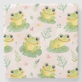 Cute frogs Pattern Stenen Onderzetter