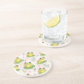 Cute frogs Pattern Zandsteen Onderzetter (Zijkant)