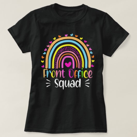 Cute Front Kantoor Squad School Secretary Admin Ap T-shirt (Design voorkant)