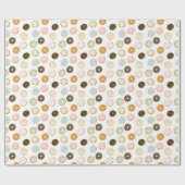 Cute Frosted Donut Pattern Cadeaupapier (Vlak)