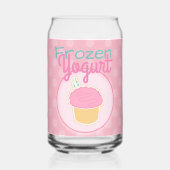 Cute Frozen Yogurt Blikvorm Glas (Voorkant)