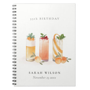 Cute Fruit Cocktail Blush Sinaasappel elke dag van Notitieboek