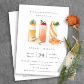 Cute Fruit Cocktail Orange Couples Invitation douc