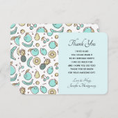 Cute Fruit Pattern Summery Thleed Bedankkaart (Voorkant / Achterkant)