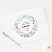 Cute Fruit Pattern Summery Thleed Candle/Soap Ronde Sticker (Envelop)