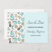 Cute Fruit Pattern Summery Thleed Uitnodiging Briefkaart (Voorkant / Achterkant)