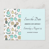 Cute Fruit Pattern Summery Thleed Uitnodiging Briefkaart (Voorkant)