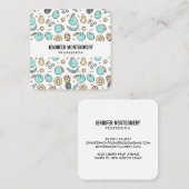 Cute Fruit Pattern Summery Thleed Vierkante Visitekaartje (Voorkant / Achterkant)