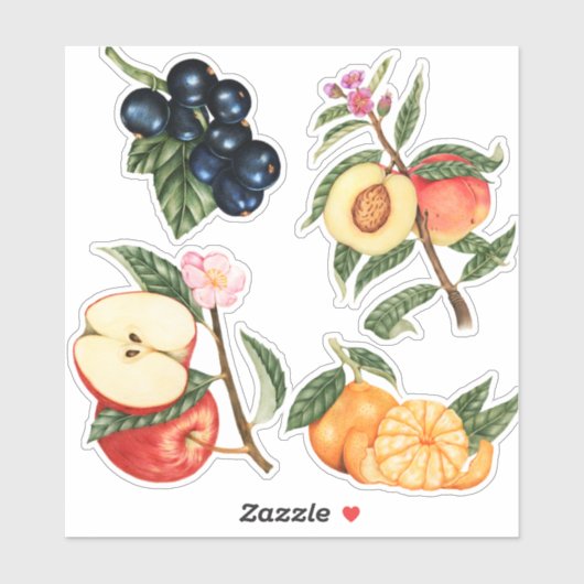 Cute Fruit Sticker (Vel)