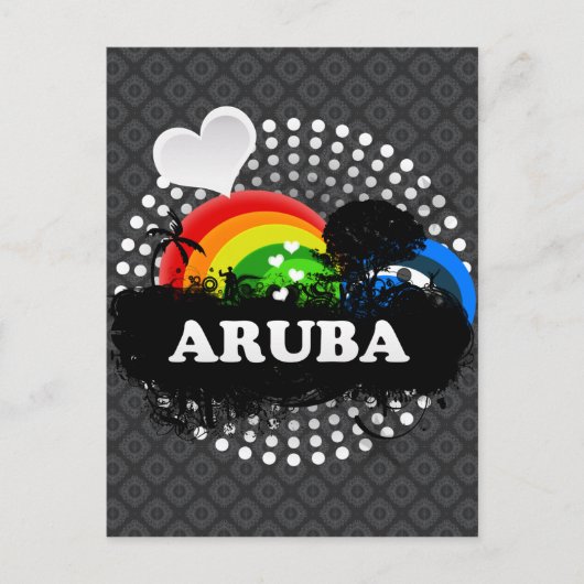 Cute Fruity Aruba Briefkaart (Voorkant)