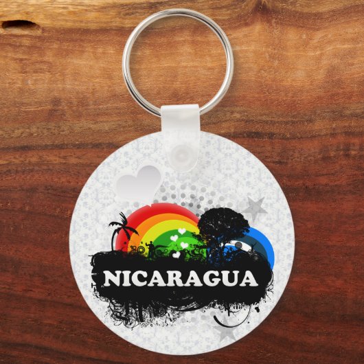 Cute Fruity Nicaragua Sleutelhanger (Voorkant)