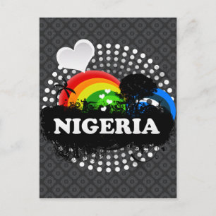 Cute Fruity Nigeria Briefkaart