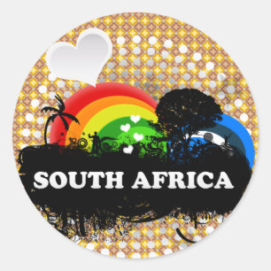 Cute Fruity South Africa Ronde Sticker