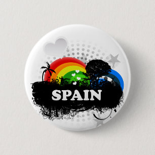 Cute Fruity Spanje Ronde Button 5,7 Cm