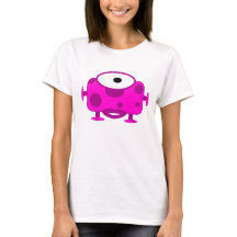 Cute Fuchsia Cartoon Monster