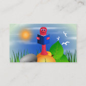 Cute Fun Bookworm Book Store Cartes de visite (Dos)