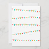 Cute Fun Bunting Flag Kind BIrthday Foto Bedankkaart (Achterkant)