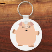 Cute Fun Cartoon Pig Sleutelhanger (Voorkant)